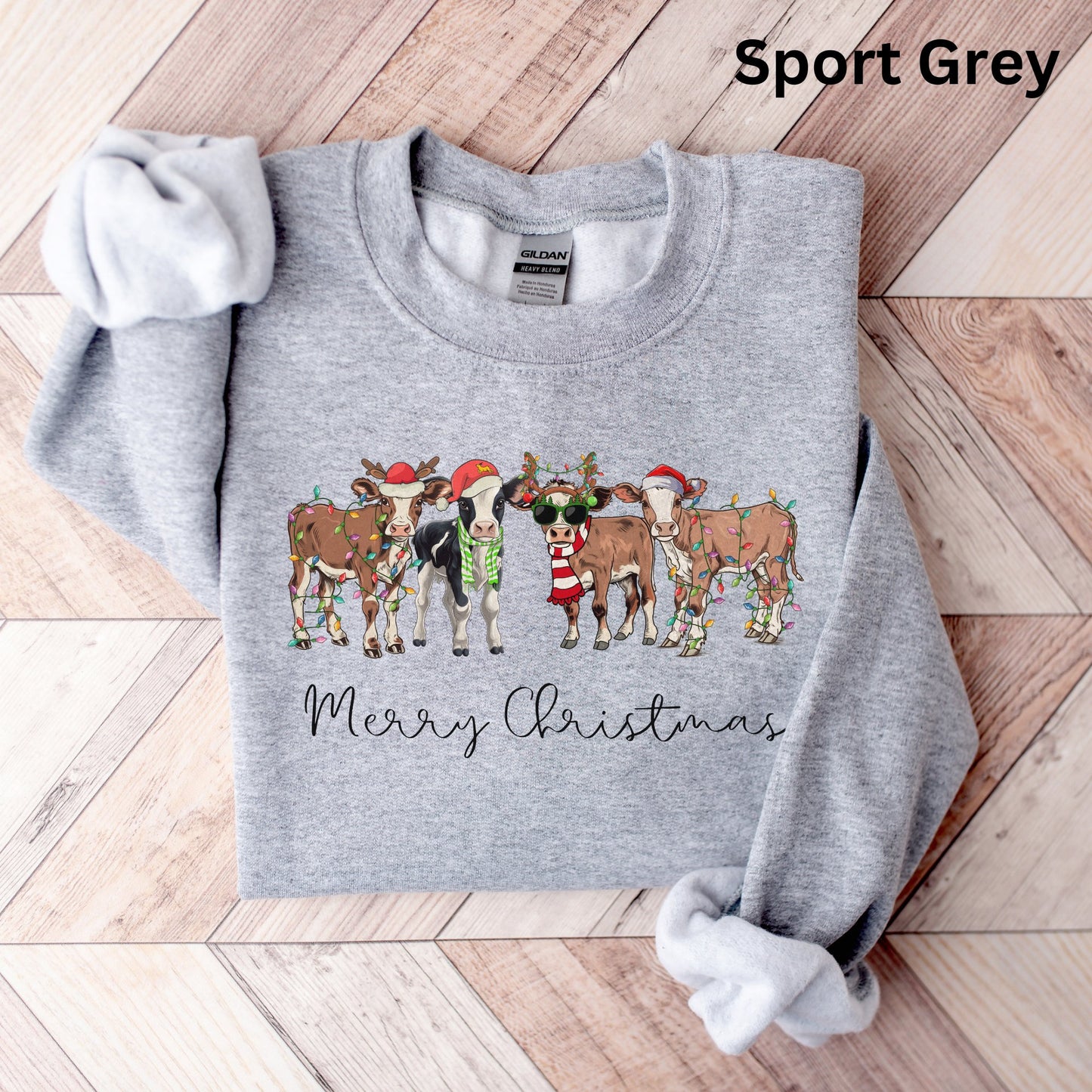 Merry Christmas Weihnachts-Kühe - Lustiger Weihnachtspullover