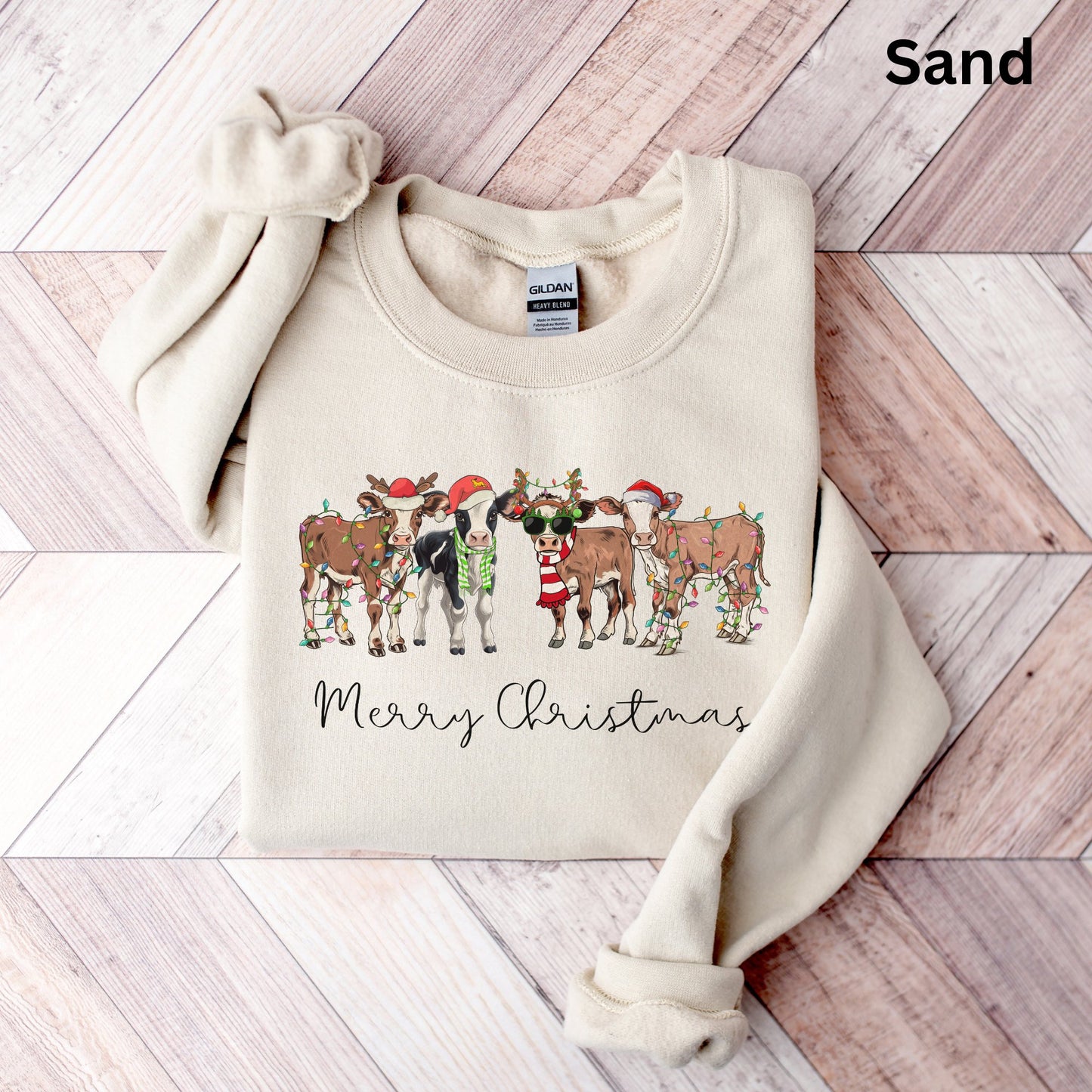 Merry Christmas Weihnachts-Kühe - Lustiger Weihnachtspullover