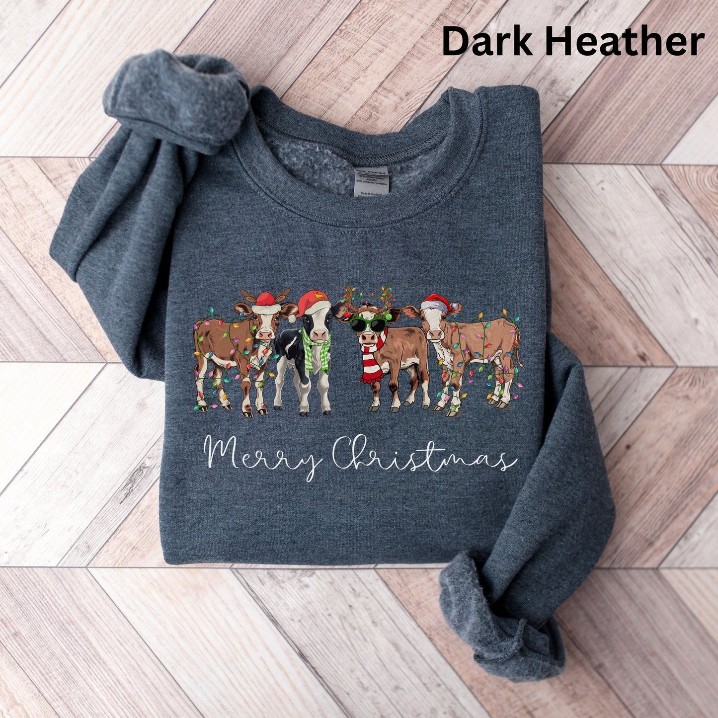 Merry Christmas Weihnachts-Kühe - Lustiger Weihnachtspullover