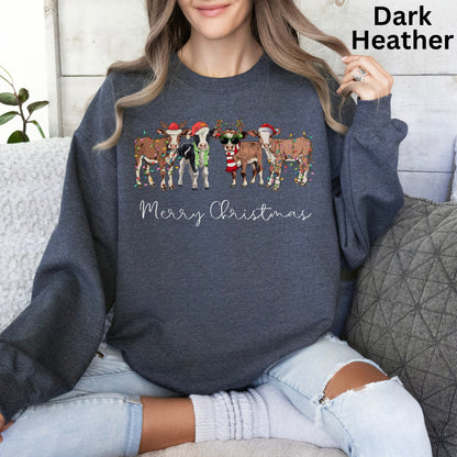 Merry Christmas Weihnachts-Kühe - Lustiger Weihnachtspullover