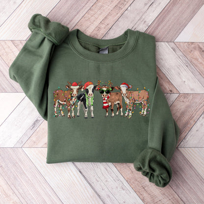 Weihnachts-Kühe - Lustiger Weihnachtspullover