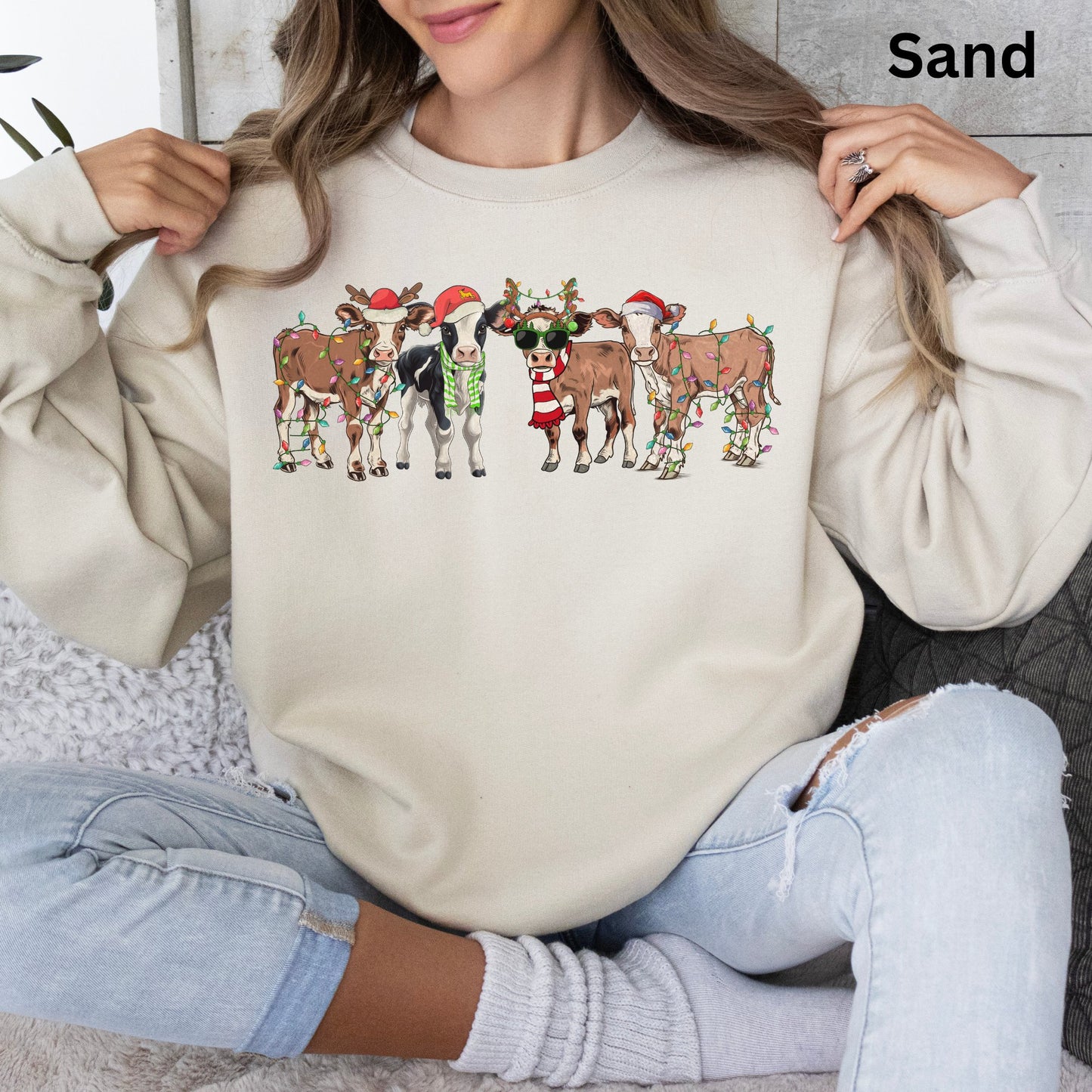 Weihnachts-Kühe - Lustiger Weihnachtspullover