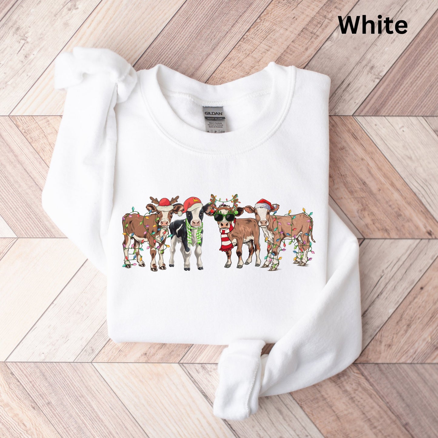 Weihnachts-Kühe - Lustiger Weihnachtspullover