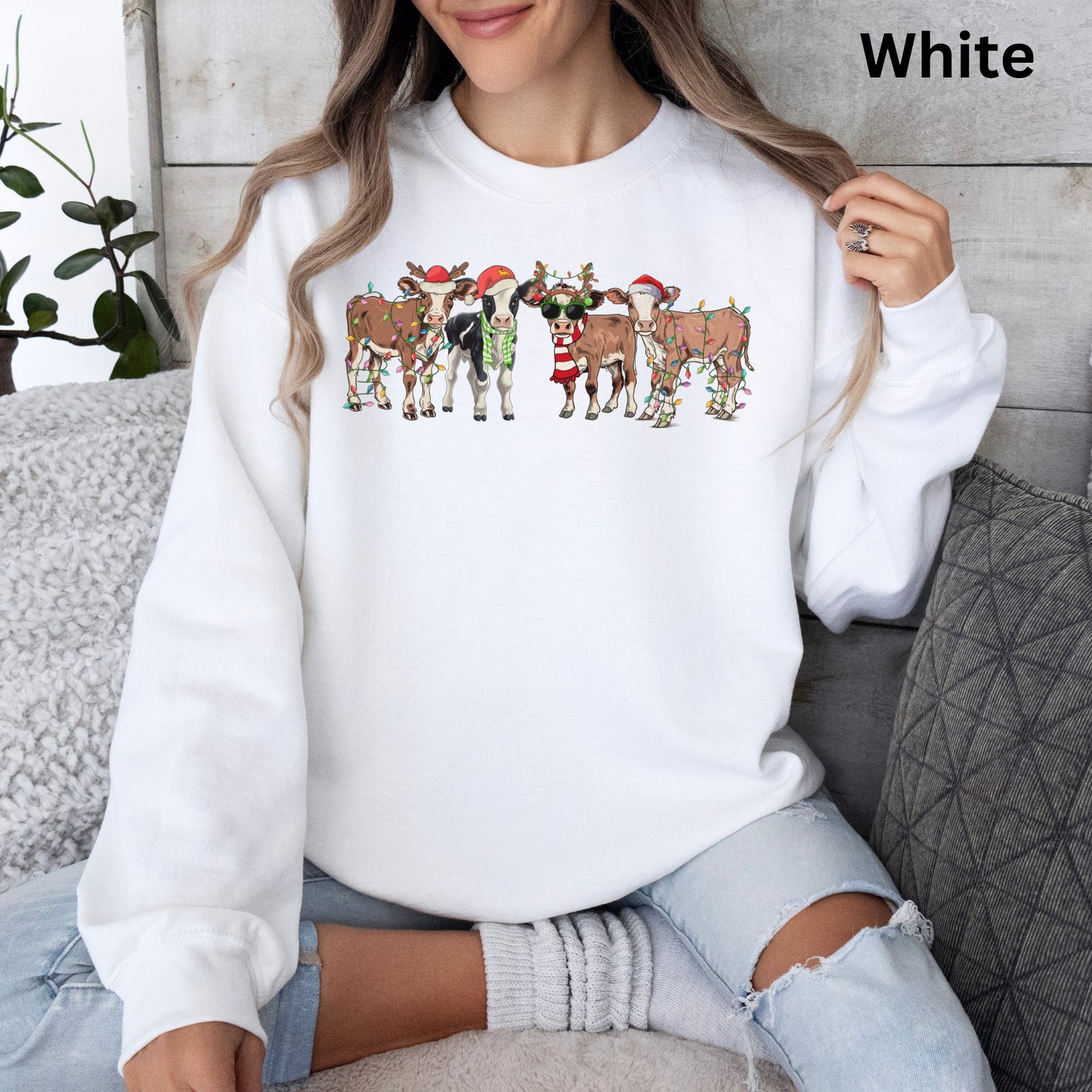 Weihnachts-Kühe - Lustiger Weihnachtspullover