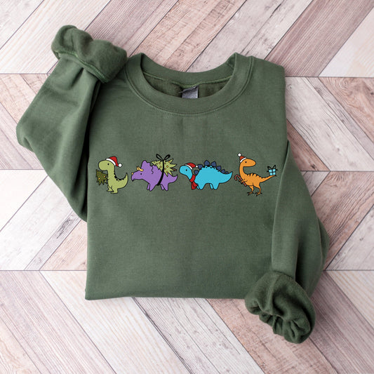 Weihnachts-Dinosaurier - Lustiger Weihnachtspullover