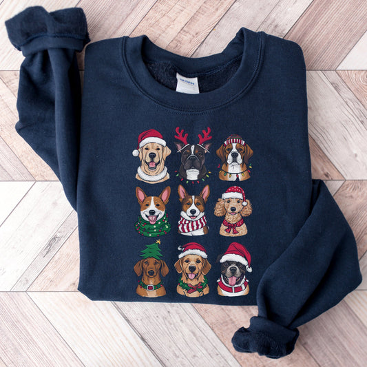 Weihnachts-Hunde - Lustiger Weihnachtspullover