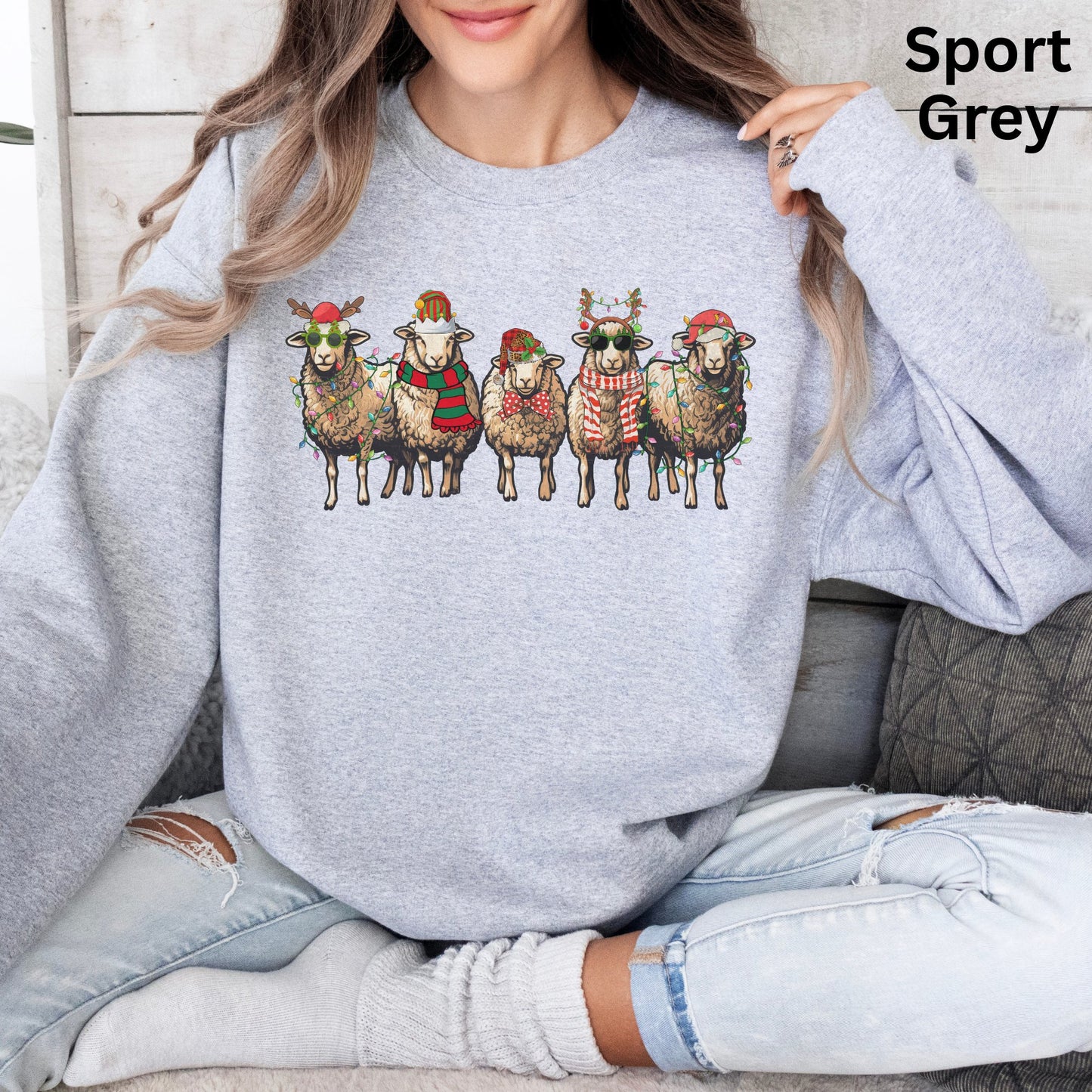 Weihnachts-Schafe - Lustiger Weihnachtspullover