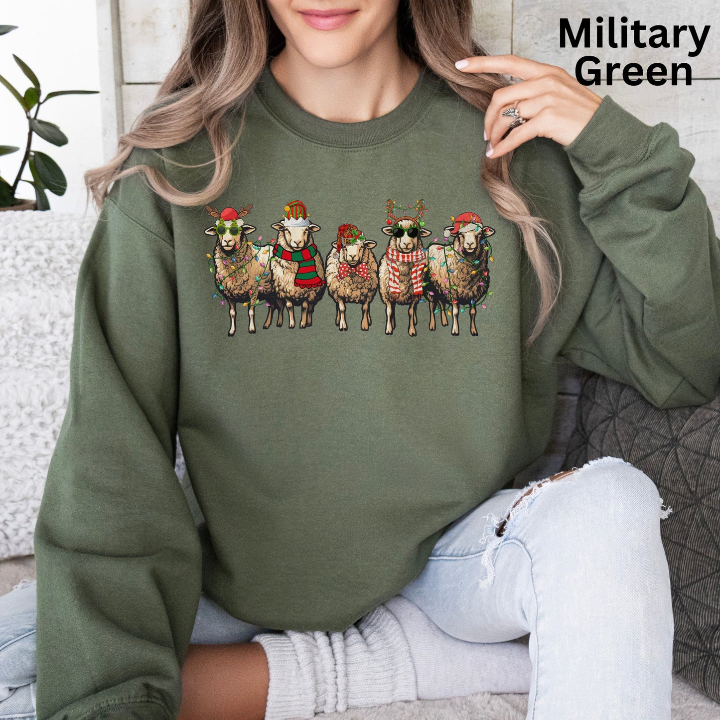Weihnachts-Schafe - Lustiger Weihnachtspullover